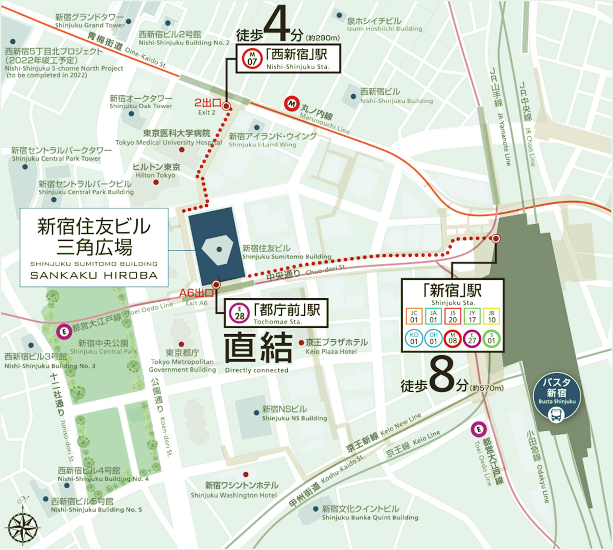 Shinjuku Sumitomo Building, SANKAKU HIROBA MAP
